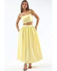 Hiccup - Pocket Detailed Long Skirt And Crop Top Two-Piece Set - Lyst