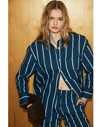 Grimelange - Oversized Gestreept Overhemd Met Knopen - Lyst