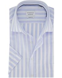 Eterna - Overhemd Korte Mouw Comfort Fit Gestreept - Lyst