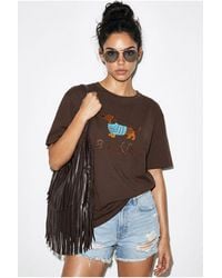 Bianco Lucci - Oversized Printed Cotton Jersey T-Shirt - Lyst