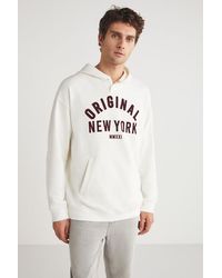 Grimelange - Hooded Printed Pocket Sweatshirt - Lyst