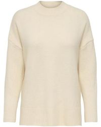 ONLY - Onlhazel Ls Highneck Overs Pull Knt Noos - Lyst
