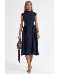Busem - Textured Paneled Midi Dress - Lyst