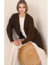Bigdart - Buttoned V-Neck Jacquard Cardigan - Lyst