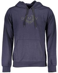 Gianmarco Venturi - Blauwe Katoenen Hoodie Voor Mannen - Lyst