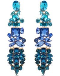 Luxenter - Ohrringe Mit Blauem Lack - Lyst