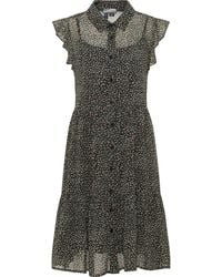 Dreimaster - Blouse Jurk Dames Zwart Veelkleurig - Lyst