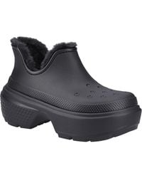 Crocs™ - Stomp Shorty Thermoplastische Zwarte Dameslaarzen - Lyst