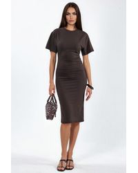 Busem - Mini-T-Shirt-Kleid Mit Drapierung Und Rundhalsausschnitt - Lyst