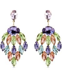 Luxenter - Ohrringe Mit Mehrfarbigem Kristall 18K Goldfarben - Lyst