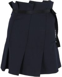 Sandro - Paris Geplooide Minirok Met Strik - Lyst