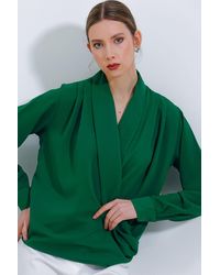 Bigdart - Schalkragen Bluse - Lyst