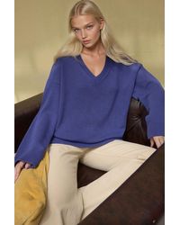 Hiccup - Dicker Strick-V-Ausschnitt-Pullover - Lyst