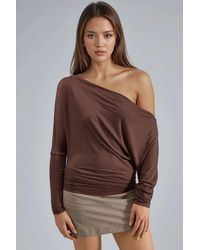 Busem - Boothals Drape Blouse - Lyst