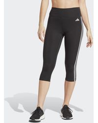 adidas Originals - Train Essentials 3-Stripes High-Waisted 3/4 Leggings - Lyst