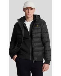 Lyle & Scott - Wadded Jacket Jet Nylon - Lyst