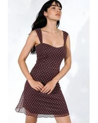 Hiccup - Polka Dot Mini Tulle Dress With Heart Collar - Lyst