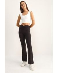 Bianco Lucci - High-Waist Flare Leggings - Lyst