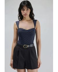 Hiccup - High Waist Wide Leg Mini Shorts - Lyst