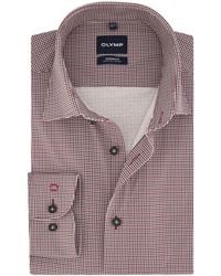Olymp - Overhemd Bordeaux Shirt Dress Ml 5 - Lyst
