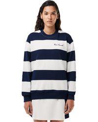 Lacoste - French Made Organic Katoenen Oversized Sweatshirt - Lyst