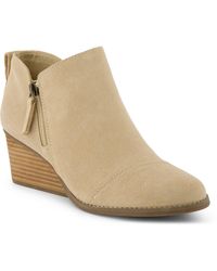 TOMS - Goldie Textile Sand Heeled Ankle Boots - Lyst