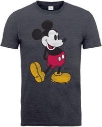 Disney - Adult Mickey Mouse Vintage T-Shirt (Charcoal) - Lyst