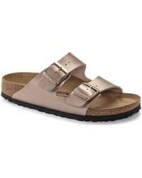 Birkenstock - Arizona Birko-Flor Metallic Sandals - Lyst