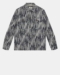Anerkjendt - Akoscar Jacquard Overshirt 901477 Sky Captain - Lyst