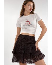 Hiccup - High Waist Floral A-Line Mini Skirt - Lyst