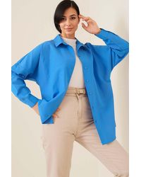 Bigdart - Relaxed Fit Poplin Shirt With Button Closure - Lyst