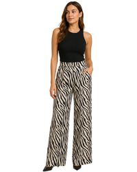 Vero Moda - Damesbroek Met Wijde Pijpen En Zebraprint Van Lisa - Lyst