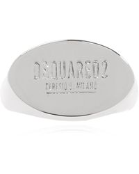 DSquared² - D2 Tag Ceresio 9 Logo Ring - Lyst
