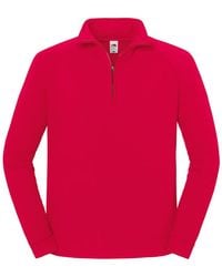 Fruit Of The Loom - Iconic Premium Half Zip Sweatshirt - Lyst