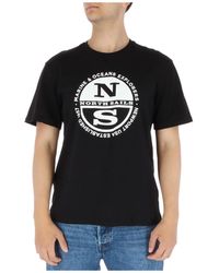 North Sails - Zwarte Katoenen T-Shirt - Lyst