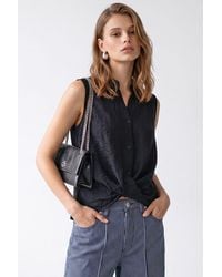 MixRay - Damen Baumwollbluse - Lyst