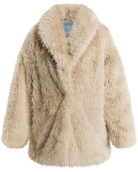 Dreimaster - Jas Van Imitatiebont Dames Crèmebeige - Lyst