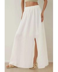 Hiccup - Hoge Taille A-Lijn Maxi Rok Met Split - Lyst