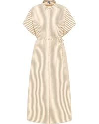 Dreimaster - Blouse Jurk Lichtgeel Rood - Lyst