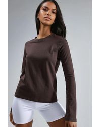 Busem - Long Sleeve Crew Neck Basic Blouse - Lyst