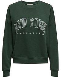 ONLY - Onlsweat Life L/S Crew O.Size State 15254183 Pine Grove Manhattan - Lyst