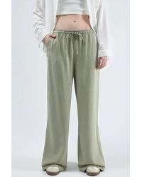 Hiccup - Viscose-Linen Blended Wide Leg Pants - Lyst