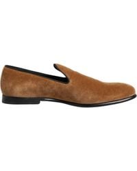 Dolce & Gabbana - Bruine Suède Instappers Loafers Formele Schoenen - Lyst