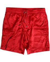 Dolce & Gabbana - Rode Nylona Trekkoord Strandshorts Zwemkleding - Lyst