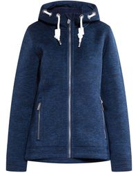 Icebound - Gebreide Fleece Jas Marine Gem - Lyst
