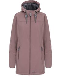 Trespass - Ladies Kristen Longer Length Hooded Waterproof Jacket (Dusty Heather) - Lyst