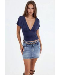 Busem - V-Ausschnitt Bluse Mit Schleifen-Detail - Lyst