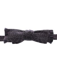Dolce & Gabbana - Grijs Wol Zijde Strikje - Lyst