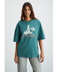 Grimelange - Printed Crew Neck T-Shirt - Lyst