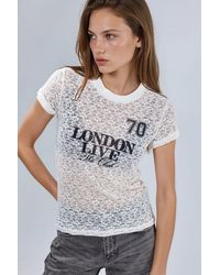 Busem - Lace Printed Crew Neck T-Shirt - Lyst